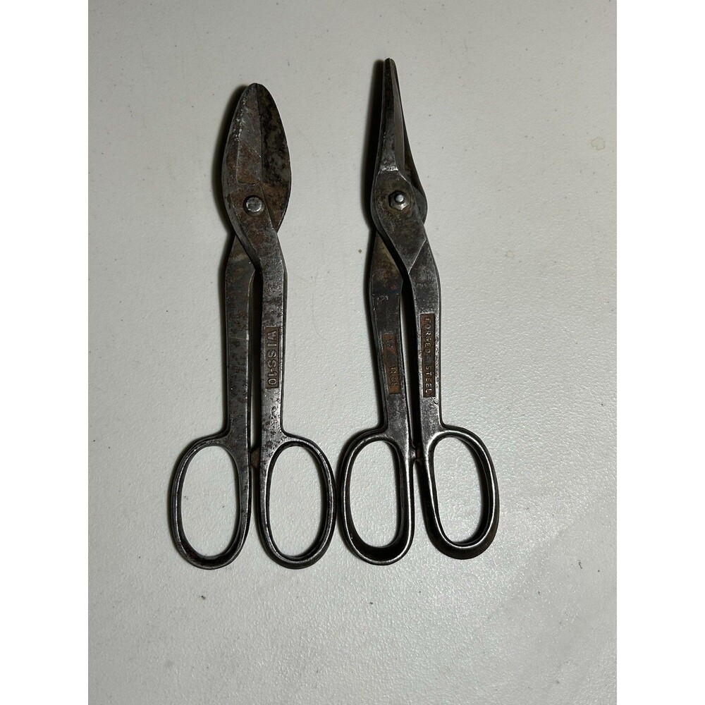 Vintage WISS A-12 Sheers  12” Inch Forged Shears & Lakeside Tin Snips Tools